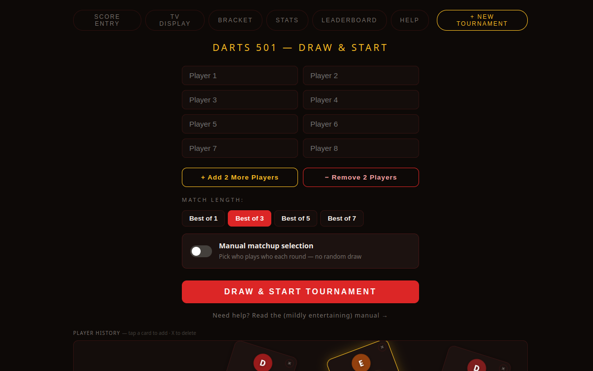 Power & Hall 501 Darts Tournament